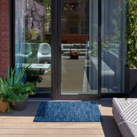 Ainslee Indoor/Outdoor Navy Blue Area Rug - Elegance Collection