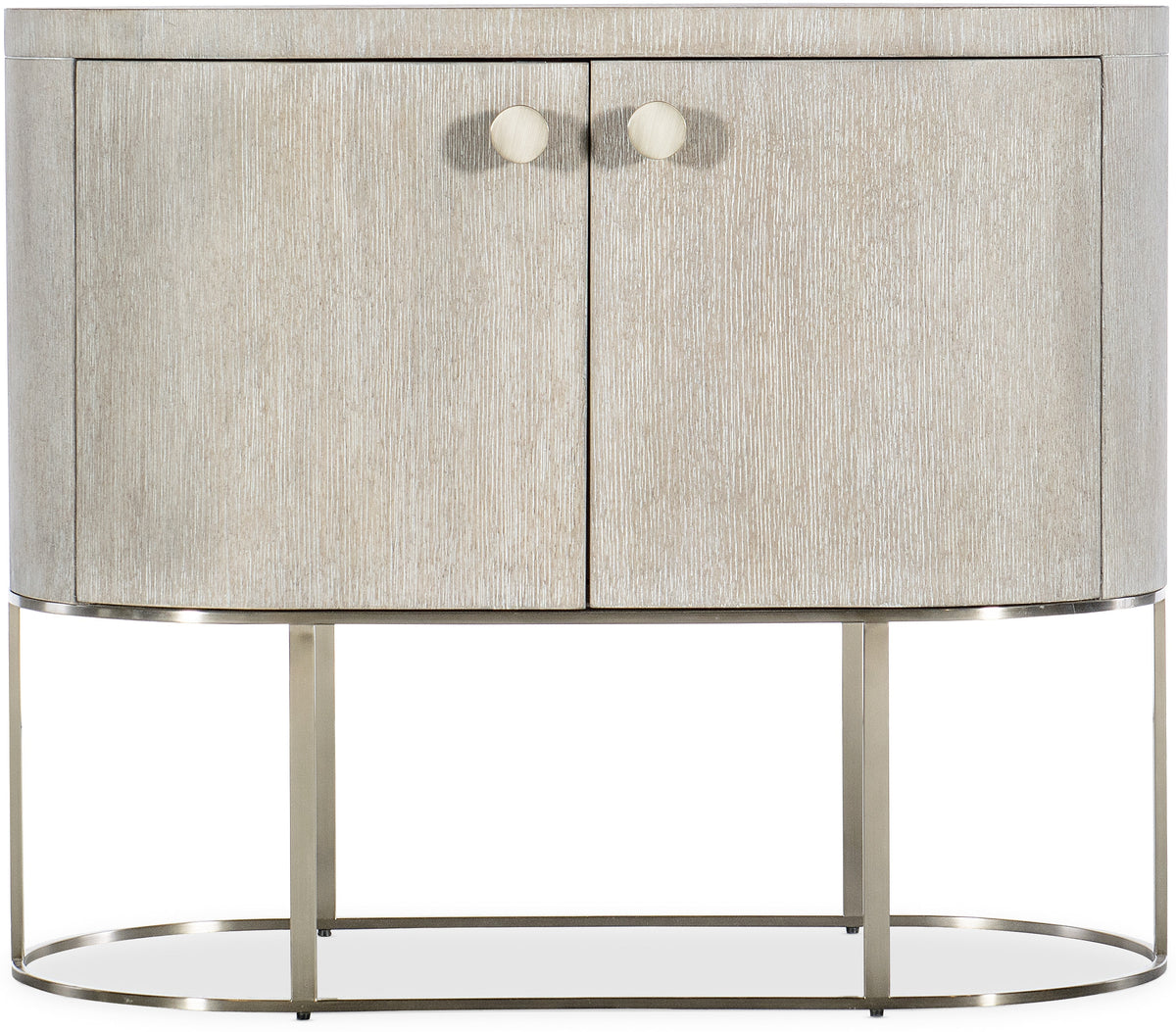 Reyeh Light Wood Modern Oval Nightstand
