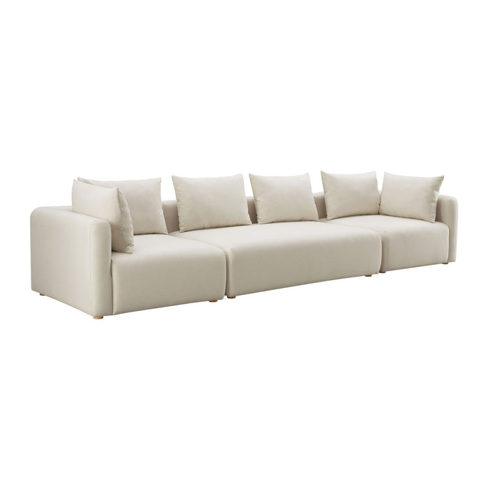 Karsyn Cream Linen 145" Long Sofa