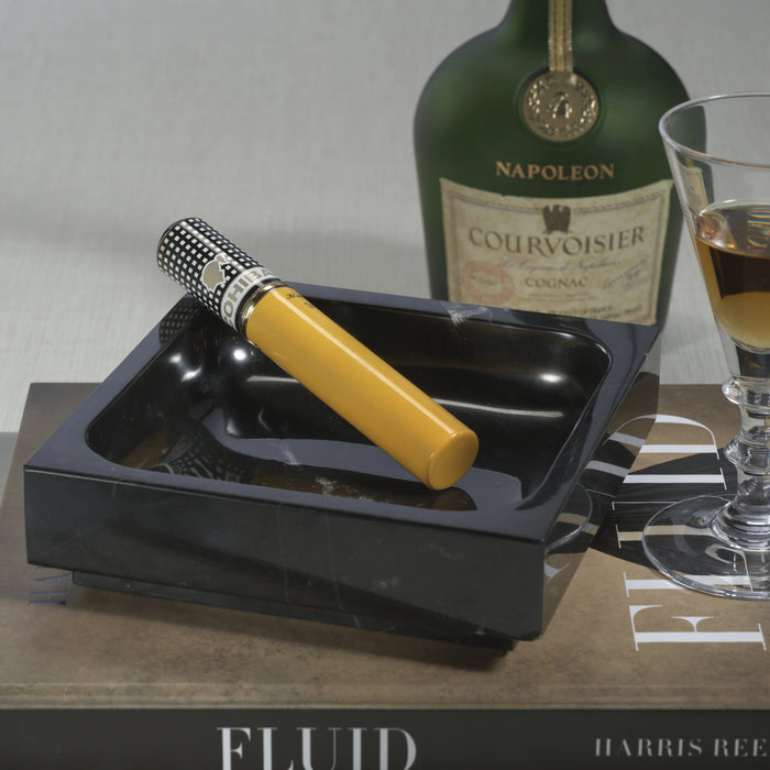 Avery Black Marquina Marble Tray - Set of 2 (2 Sizes Available)