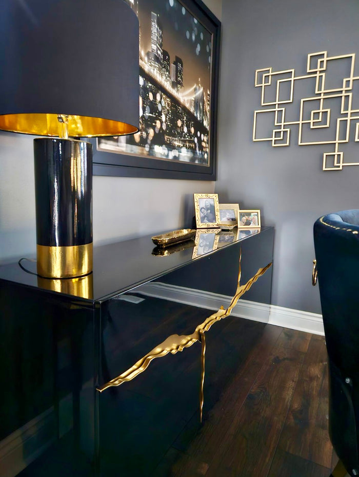 Fable Modern Black & Gold Buffet