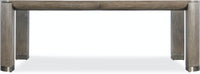 Reyeh 86" Modern Dining Table w/1-24in leaf - Dark Wood