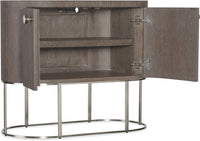 Reyeh Dark Wood Modern Oval Nightstand