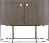 Reyeh Dark Wood Modern Oval Nightstand