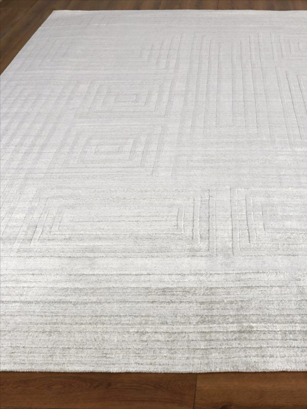 Cleo Modern Ivory Geometric Patterned Area Rug - Elegance Collection