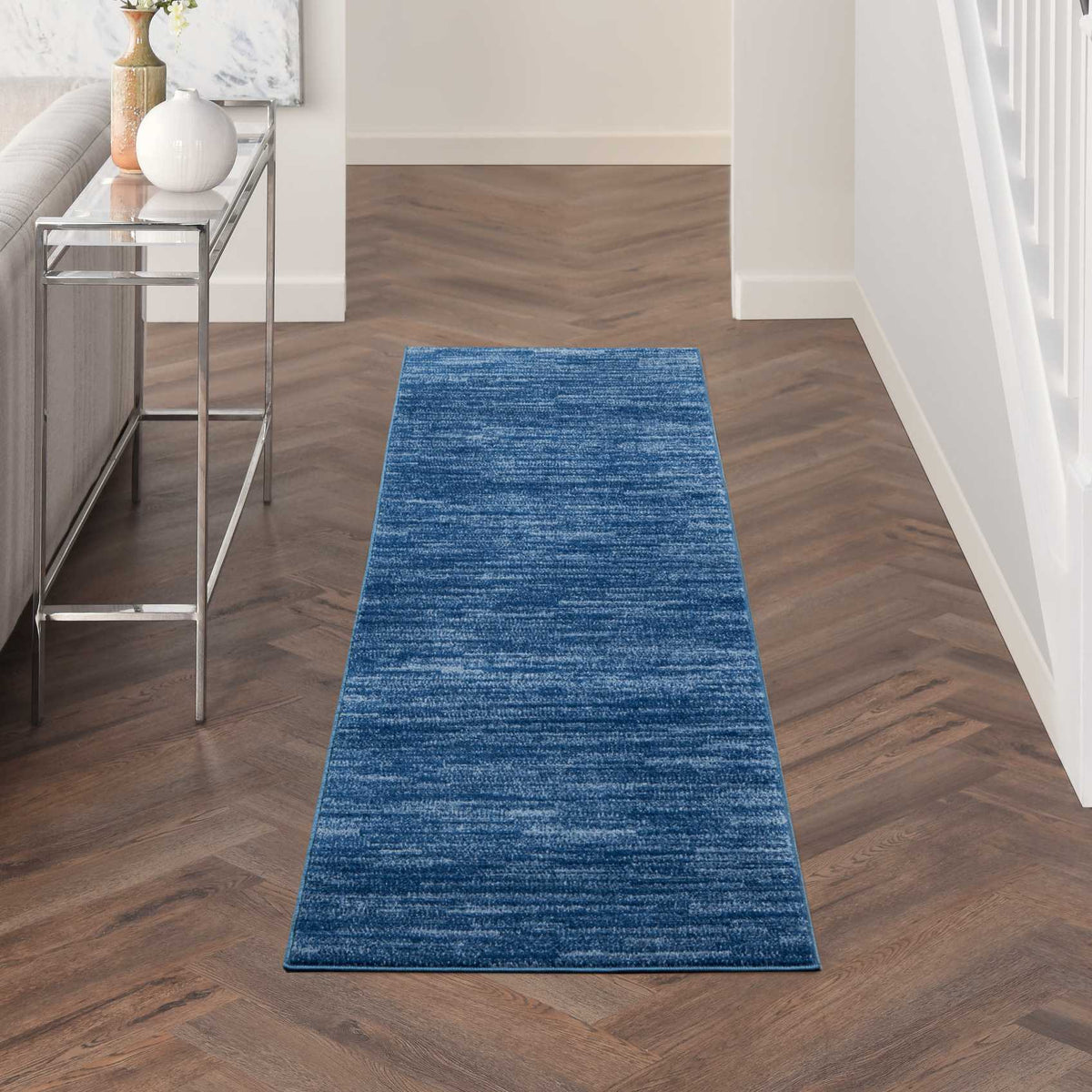 Ainslee Indoor/Outdoor Navy Blue Area Rug - Elegance Collection
