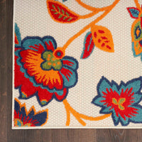 Annitra Indoor/Outdoor Multicolored Floral Area Rug - Elegance Collection