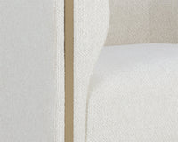 Larron Performance Fabric & Gold Accent Chair