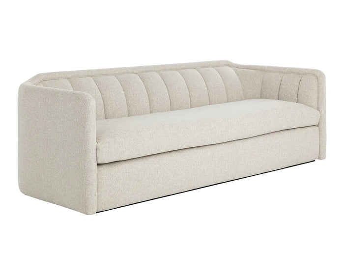 Birrit 92" Dove Cream Performance Fabric Sofa