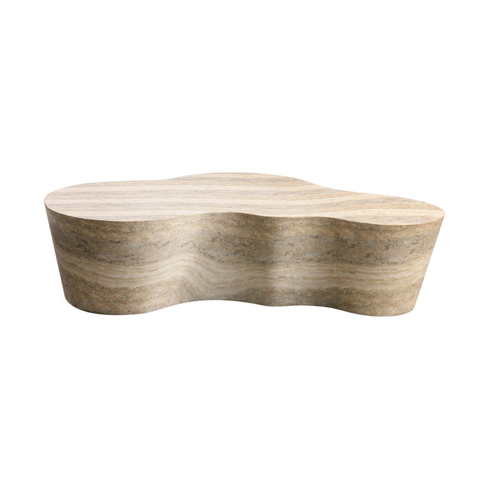 Kruz Faux Travertine Coffee Table