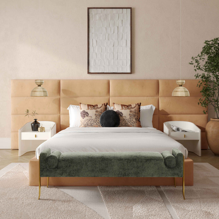 Alie Cream Lacquer Nightstand - Luxury Living Collection