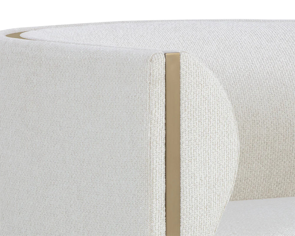 Larron Performance Fabric & Gold Accent Chair