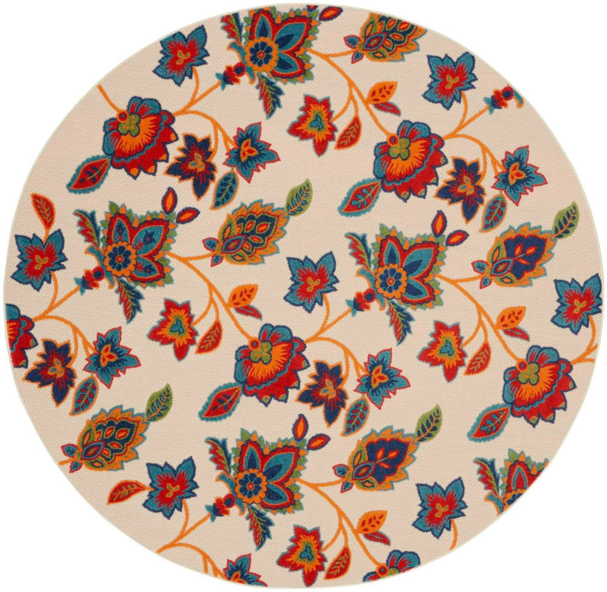 Annitra Indoor/Outdoor Multicolored Floral Area Rug - Elegance Collection