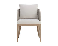 Nicolette Indoor/Outdoor White 55" Dining Table & Outdoor Capri Brown Teak Dining Chairs (Set of 4)