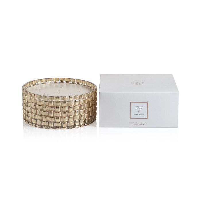 Braided Lumina Tonka Absolute Scented Candle - 6 Wick (Set of 4)