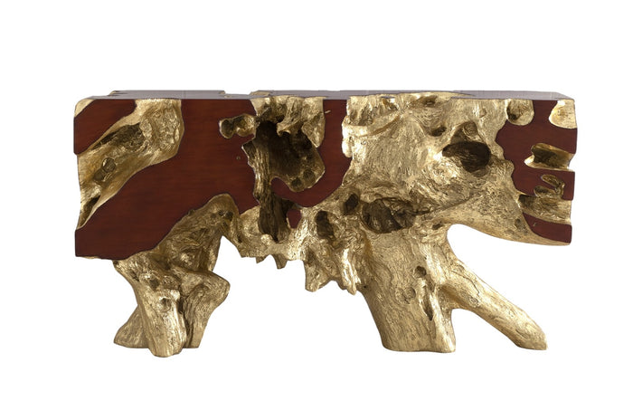 Wyn Gold Leaf Console Table - Small