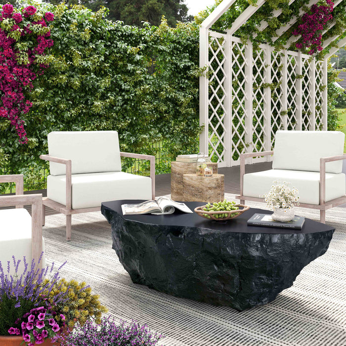 Origins Black Concrete Coffee Table - Luxury Living Collection