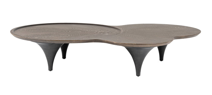 Tisha Modern Free Form Dark Ash Coffee Table