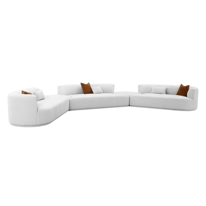 Pablo Grey Velvet 5-Piece Modular Sectional - Luxury Living Collection