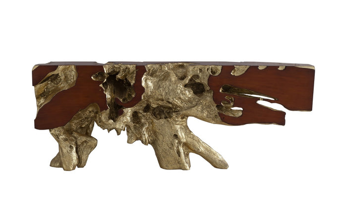 Wyn Gold Leaf Console Table - Large