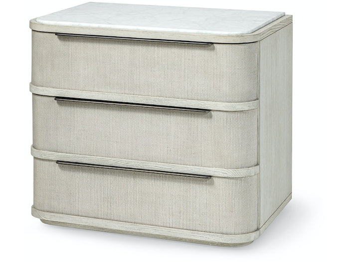 Argenta 32" White & Grey Nightstand