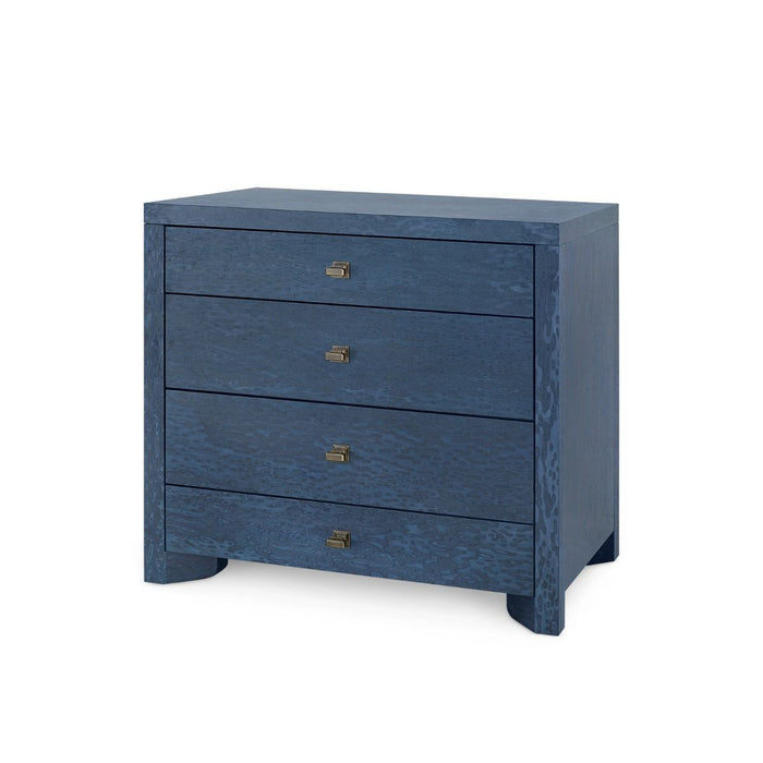 Cardano 34" Large 4-Drawer Nightstand - Deep Navy