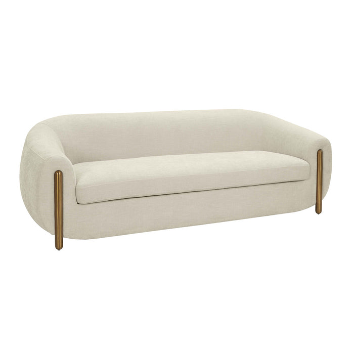 Lina Cream Chenille Textured Sofa - Luxury Living Collection