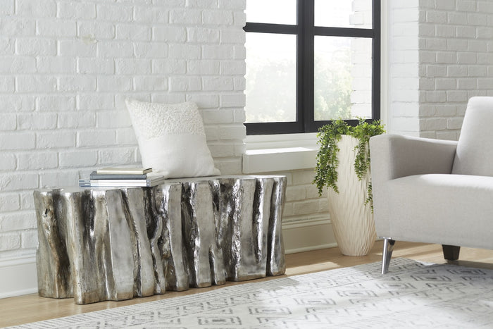 Wyn Roots Silver Leaf Bench
