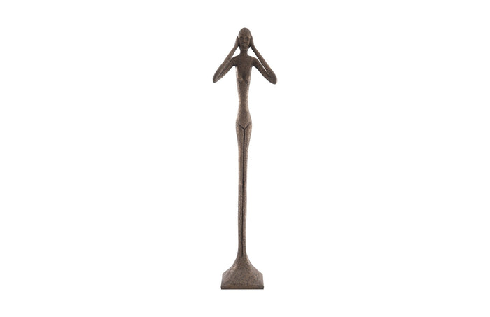 Hear No Evil Large Sculpture - Bronze