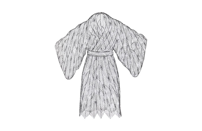 Kimono Man Silver Scultpure