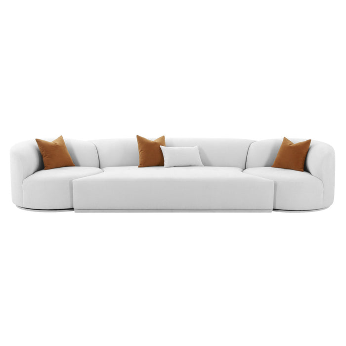Pablo Grey Velvet 3-Piece Modular Sofa - Luxury Living Collection
