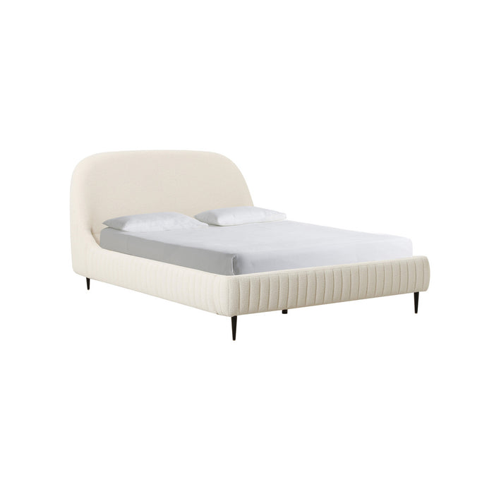 Dacoma Cream Boucle Bed
