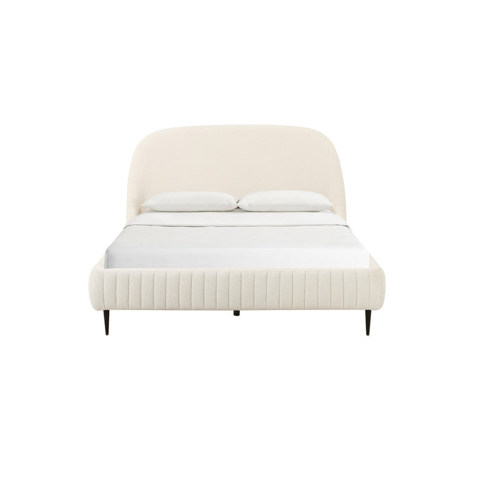 Dacoma Cream Boucle Bed