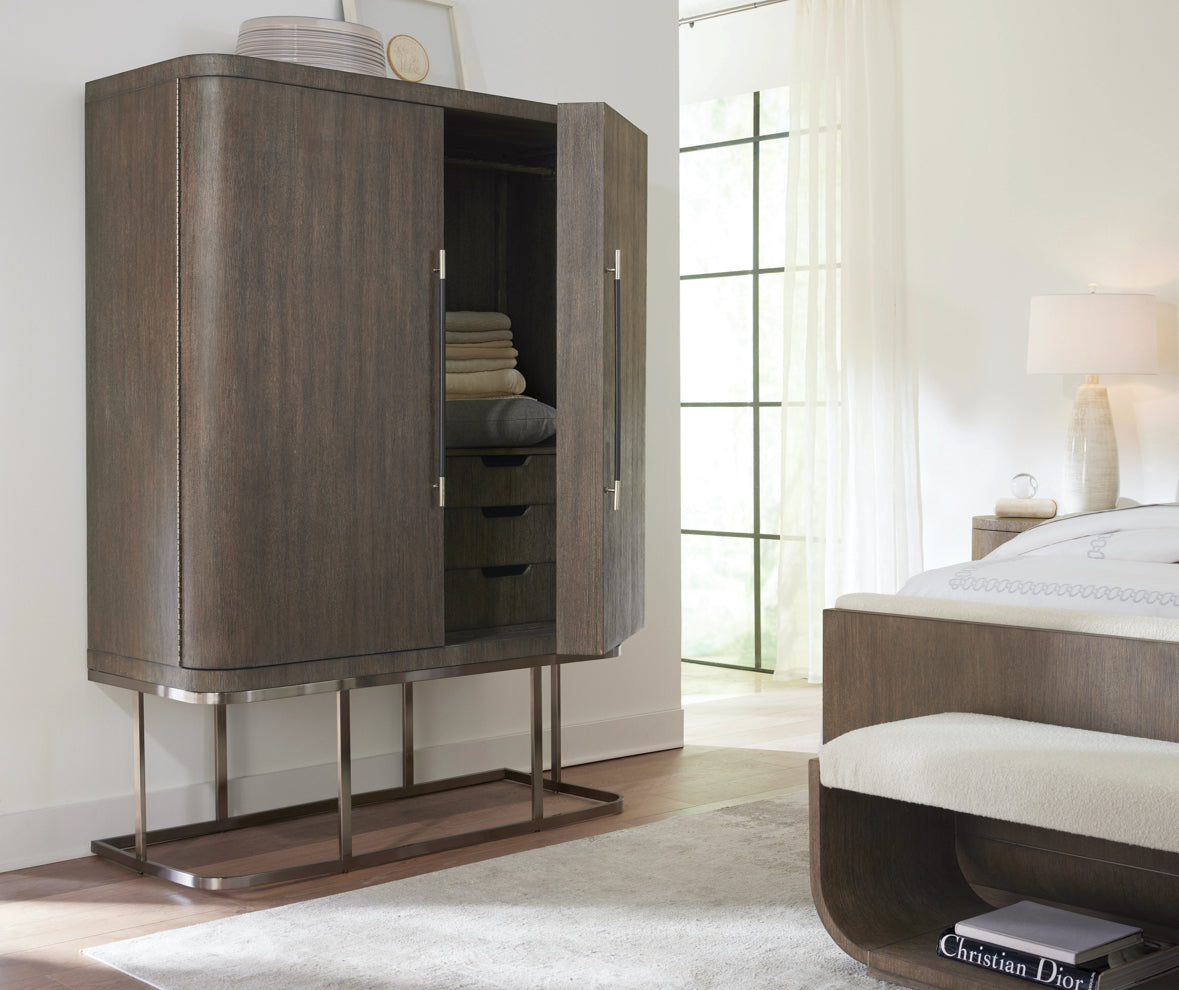 Reyeh Modern Bedroom Wardrobe - Dark Wood