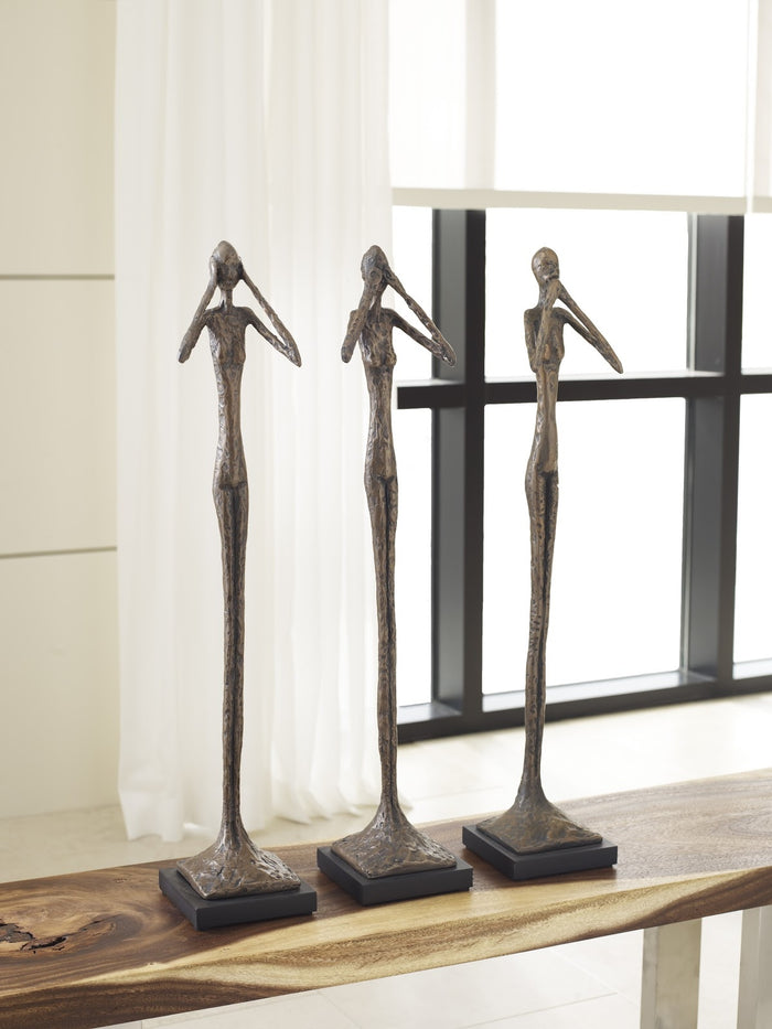 See No Evil Small Sculpture - Bronze
