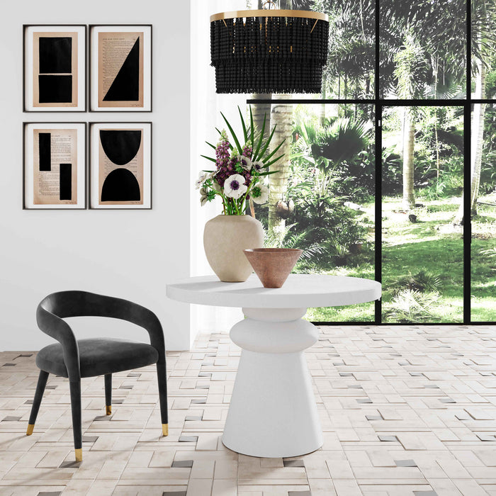 Paros White 42" Dinette Table - Luxury Living Collection