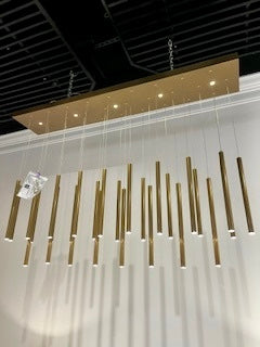 Vexo Thirty-Five Light Brass Chandelier