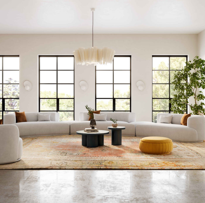 Pablo Grey Velvet 5-Piece Modular Sectional - Luxury Living Collection