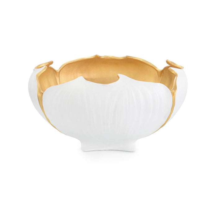 Abba Gold & White Deco Bowl