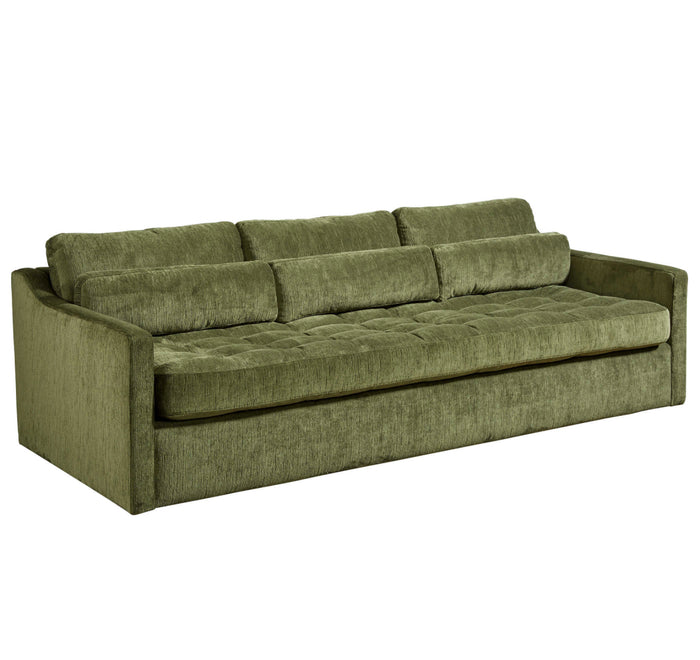 Luxxe Olive Green Velvet Sofa