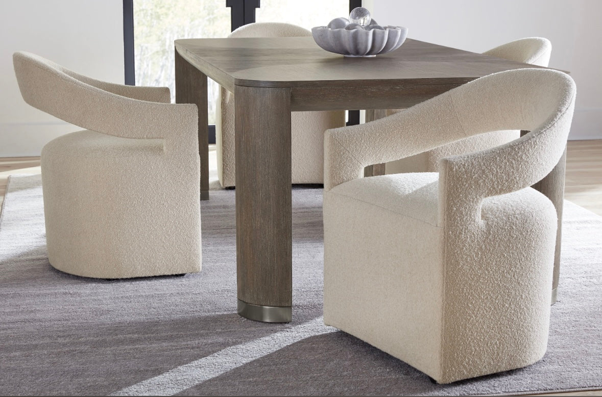 Reyeh 86" Modern Dining Table w/1-24in leaf - Dark Wood