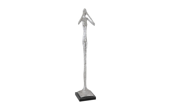 See No Evil Small Sculpture - Silver Leaf