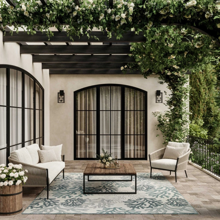 Annaleisa Indoor/Outdoor Blue Area Rug - Elegance Collection