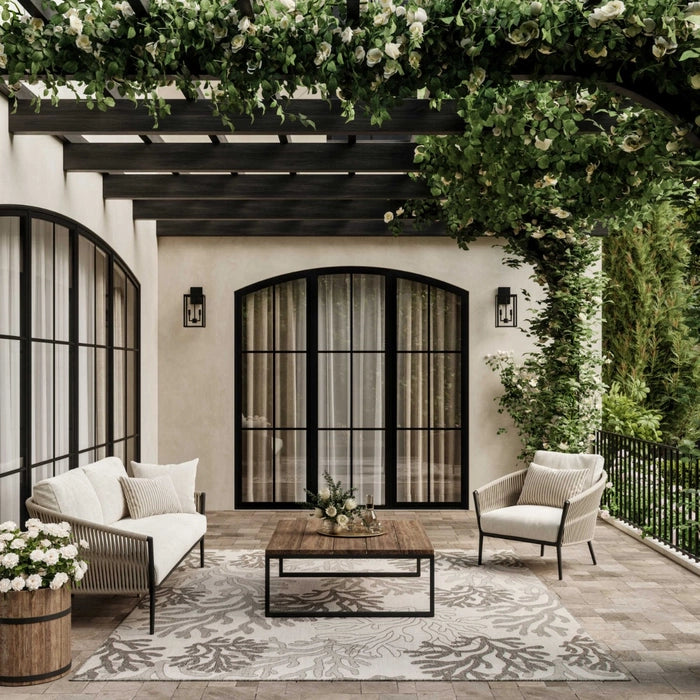 Annaleisa Indoor/Outdoor Grey Area Rug - Elegance Collection