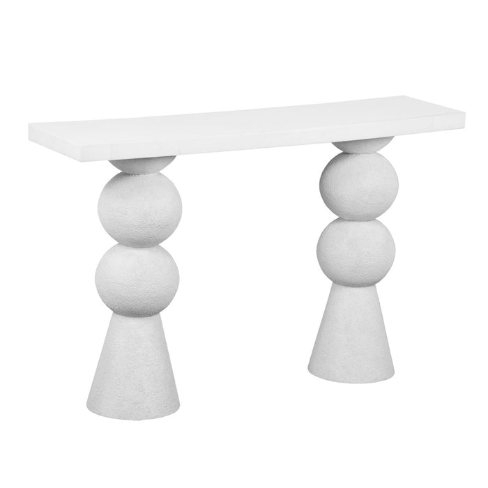 Paros 53” White Console Table - Luxury Living Collection