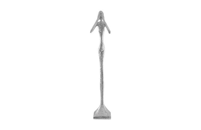 See No Evil Large Sculpture - Silver Leaf