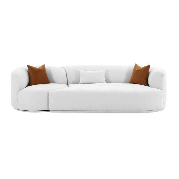 Pablo Grey Velvet 2-Piece Modular RAF Sofa - Luxury Living Collection