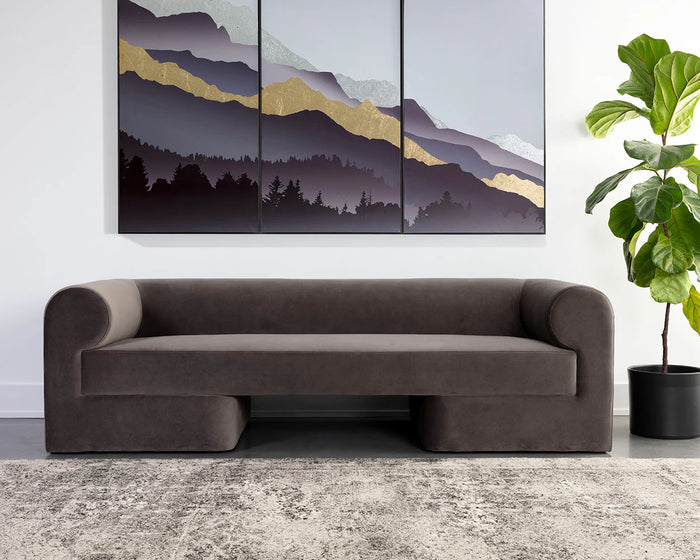 Ionic 97.75" Ash Sofa