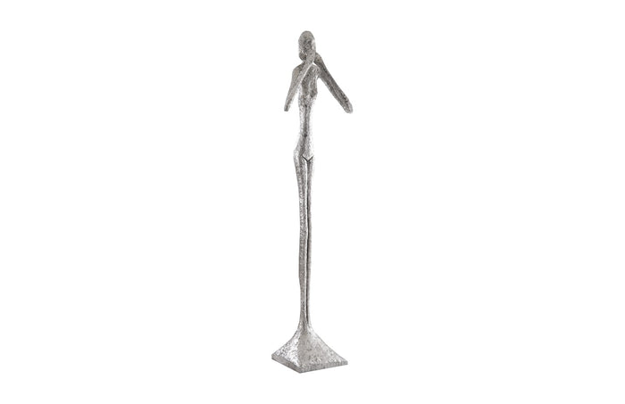 Speak No Evil Large Sculpture - Silver Leaf