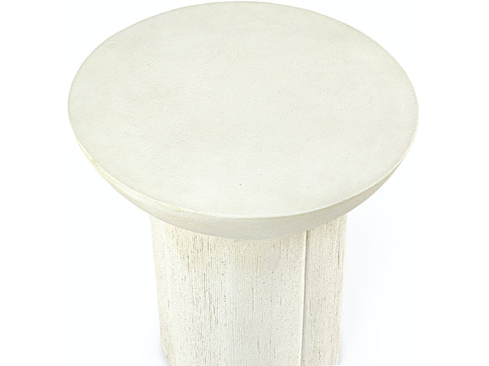 Sutton White Outdoor Side Table